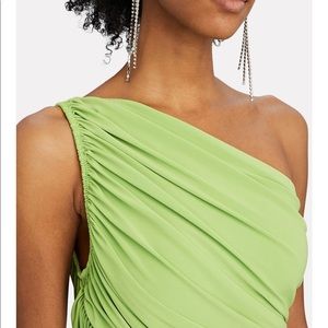 Norma Kamali Diana ruched one shoulder cropped top small